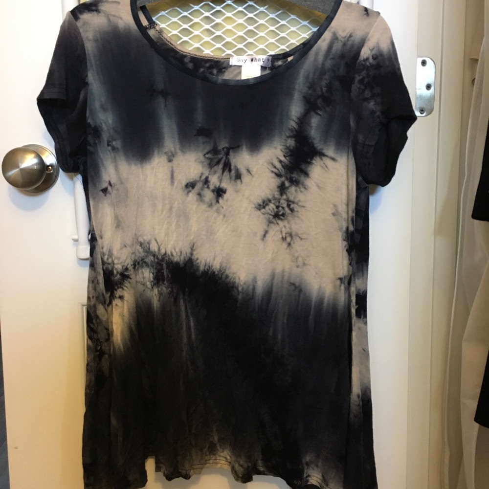 Tie Dye Split Back Tee